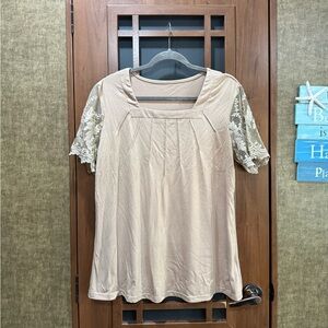 Elegant Lace Sleeve Women's Top